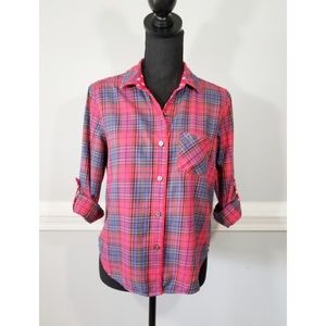 Victorias secret red flannel top